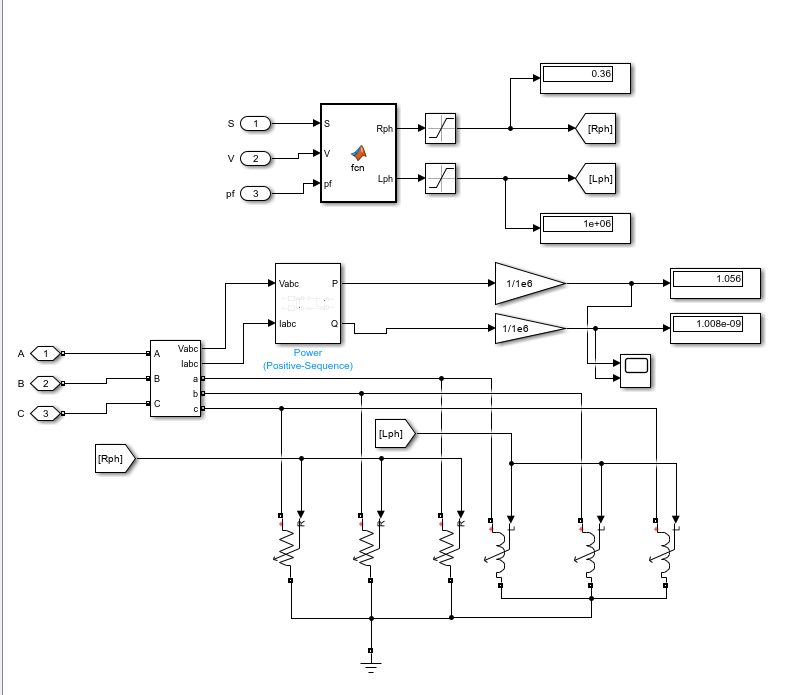 Residential Load Simulink subsystem diagram